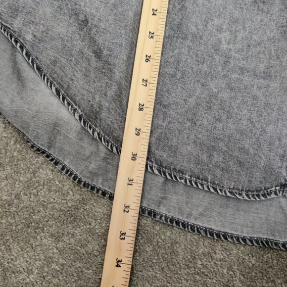 Jane + Delancey Women's Button Down Denim Blouse in Gray Size 3X NEW Fall - Picture 7 of 8
